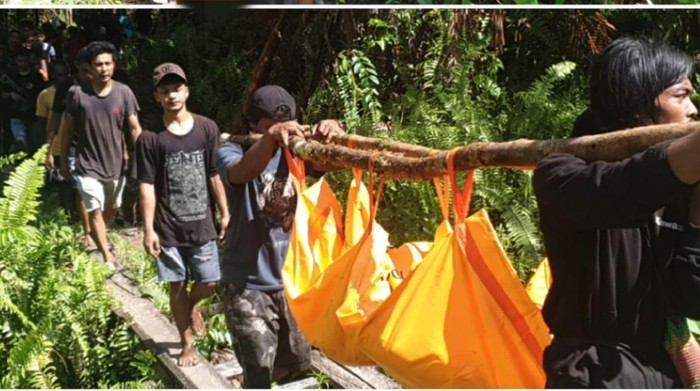 Teks Foto : Jenazah korban penyerangan KKB di Yahukimo. (ist)