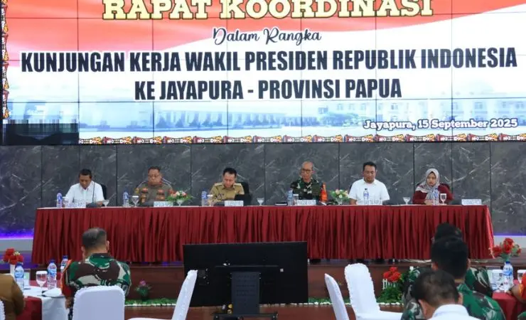 Teks Foto: Forkopimda Papua Gelar Rapat Kunjungan Wapres Gibran. (ist)