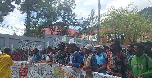 Mahasiswa Universitas Cenderawasih Gelar Demonstrasi. (ist)