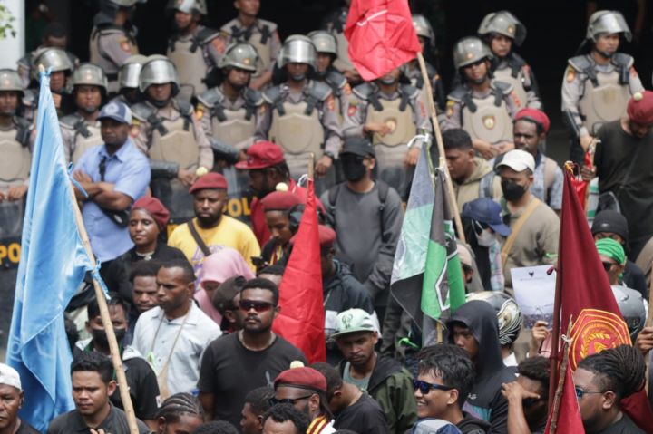 Teks Foto: Aksi Demo di Papua. (ist)