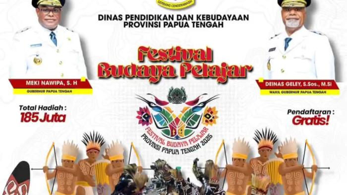 Teks Foto: Pemprov Papua Tengah Gelar Festival Budaya Pelajar 2025. (ist)