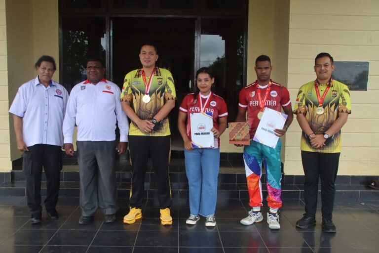 Teks Foto: Tim Voli Pervomer Raih Dua Emas Porprov II Papua Selatan. (ist)