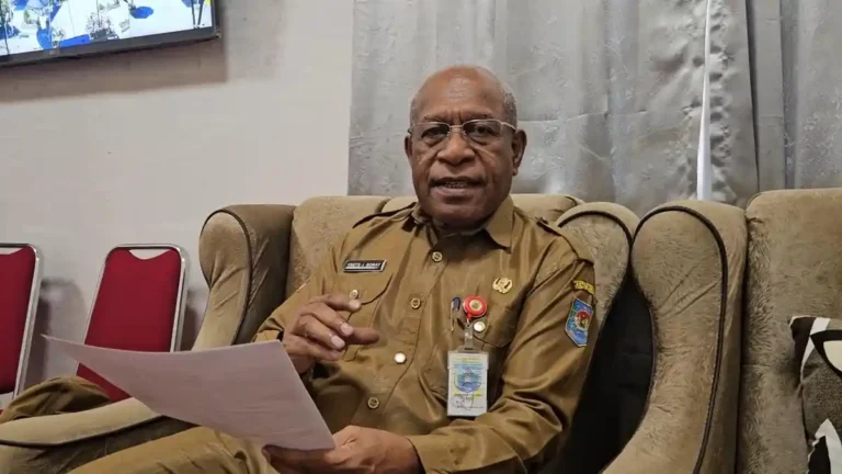 Teks Foto: Kepala Dinas Tenaga Kerja, Transmigrasi, Energi dan Sumber Daya Mineral (ESDM) Papua Tengah, Frets James Boray. (ist)