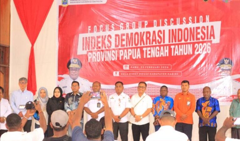 Teks Foto: Pemerintah Provinsi (Pemprov) Papua Tengah melalui Badan Kesatuan Bangsa dan Politik (Kesbangpol) menggelar Focus Group Discussion (FGD). (ist)